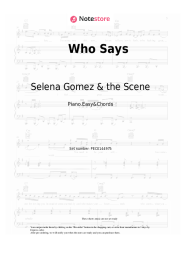 Sheet music, chords Selena Gomez & the Scene - Who Says