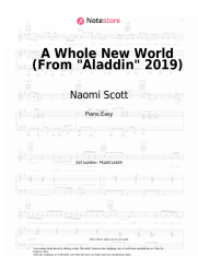Sheet music, chords Mena Massoud, Naomi Scott - A Whole New World (From Aladdin 2019)
