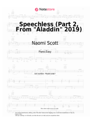 Sheet music, chords Naomi Scott - Speechless (Part 2, From Aladdin 2019)