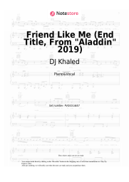 Sheet music, chords Will Smith, DJ Khaled - Friend Like Me (End Title, From Aladdin 2019)