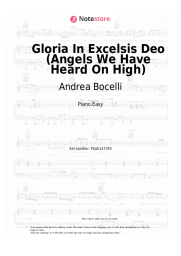 Sheet music, chords Andrea Bocelli - Gloria In Excelsis Deo (Angels We Have Heard On High)