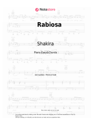Sheet music, chords Shakira, El Cata - Rabiosa