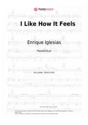 Sheet music, chords Enrique Iglesias, Pitbull, The WAV.s - I Like How It Feels