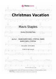 Sheet music, chords Mavis Staples - Christmas Vacation