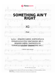 Sheet music, chords XG - SOMETHING AIN'T RIGHT