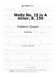 Sheet music, chords Frederic Chopin - Waltz No. 19 in A minor, B. 150