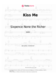 Sheet music, chords Sixpence None the Richer - Kiss Me