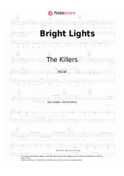 Sheet music, chords The Killers - Bright Lights