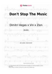 Sheet music, chords Dimitri Vegas x Vin x Zion - Don't Stop The Music