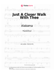 Sheet music, chords Alabama - Just A Closer Walk With Thee