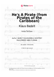 Sheet music, chords Klaus Badelt - He's A Pirate (from Pirates of the Caribbean)