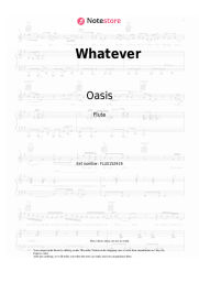 Sheet music, chords Oasis - Whatever