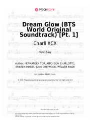 Sheet music, chords BTS, Charli XCX - Dream Glow (BTS World Original Soundtrack) [Pt. 1]