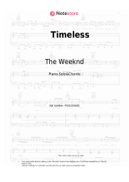 Sheet music, chords The Weeknd, Playboi Carti - Timeless