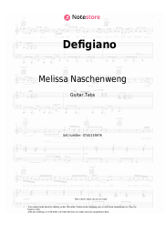 Sheet music, chords Melissa Naschenweng - Defigiano