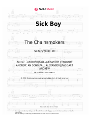 Sheet music, chords The Chainsmokers - Sick Boy