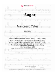 Sheet music, chords Robin Schulz, Francesco Yates - Sugar