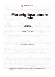 Sheet music, chords Arisa - Meraviglioso amore mio