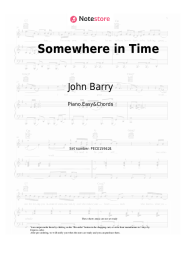 Sheet music, chords John Barry - Somewhere in Time