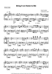 Sheet music, chords Sam Cooke - Bring It On Home to Me
