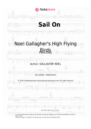 Sheet music, chords Noel Gallagher's High Flying Birds - Sail On