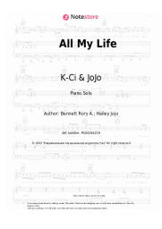 Sheet music, chords K-Ci & JoJo - All My Life