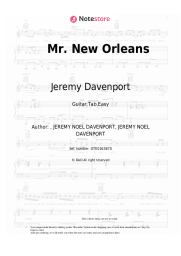 Sheet music, chords Jeremy Davenport, Kermit Ruffins - Mr. New Orleans