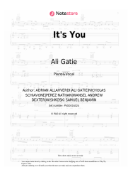 Sheet music, chords Ali Gatie - It's You