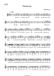 Sheet music, chords FORTUNA 812 - ParisLove