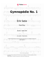 Sheet music, chords Erik Satie - Gymnopédie No. 1