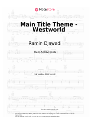 Sheet music, chords Ramin Djawadi - Main Title Theme - Westworld