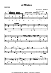 Sheet music, chords JP Cooper - All This Love