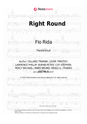 Sheet music, chords Flo Rida, Ke$ha - Right Round