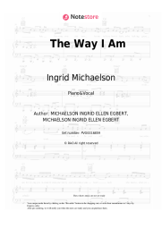 Sheet music, chords Ingrid Michaelson - The Way I Am