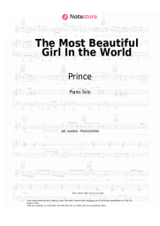 Sheet music, chords Prince - The Most Beautiful Girl In the World