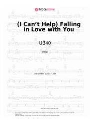 Sheet music, chords UB40 - (I Can’t Help) Falling in Love with You