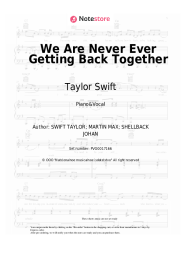 undefined Taylor Swift - We Are Never Ever Getting Back Together