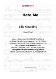 Sheet music, chords Ellie Goulding, Juice WRLD - Hate Me