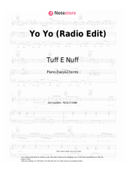 Sheet music, chords Tuff E Nuff - Yo Yo (Radio Edit)