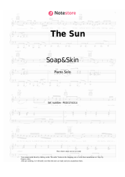 Sheet music, chords Soap&Skin - The Sun