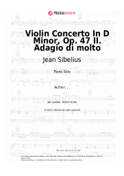 undefined Jean Sibelius - Violin Concerto In D Minor, Op. 47  II. Adagio di molto