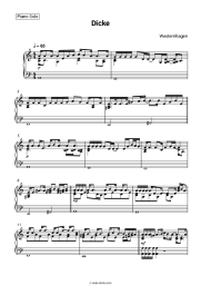 Sheet music, chords Westernhagen - Dicke