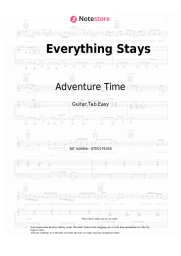 Sheet music, chords Adventure Time, Olivia Olson - Everything Stays