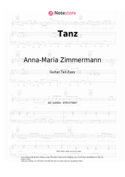 Sheet music, chords Anna-Maria Zimmermann -  Tanz