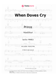 Sheet music, chords Prince - When Doves Cry