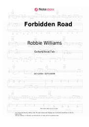 Sheet music, chords Robbie Williams - Forbidden Road