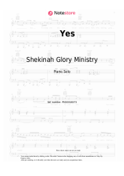 Sheet music, chords Shekinah Glory Ministry - Yes