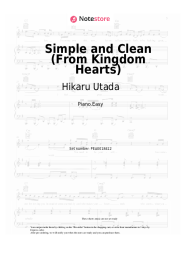Sheet music, chords Hikaru Utada - Simple and Clean (From Kingdom Hearts)