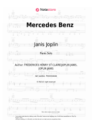 Sheet music, chords Janis Joplin - Mercedes Benz