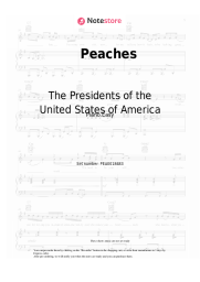 Sheet music, chords The Presidents of the United States of America - Peaches